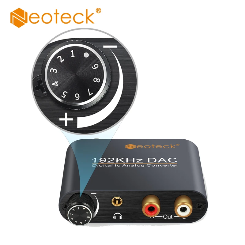 Neoteck Digital To Analog Audio Converter DAC Optical Coaxial Toslink SPDIF To Analog RCA 3.5mm Jack Adapter With Volume Control
Neoteck Digital To Analog Audio Converter DAC Optical Coaxial Toslink SPDIF To Analog RCA 3.5mm Jack Adapter With Volume Control