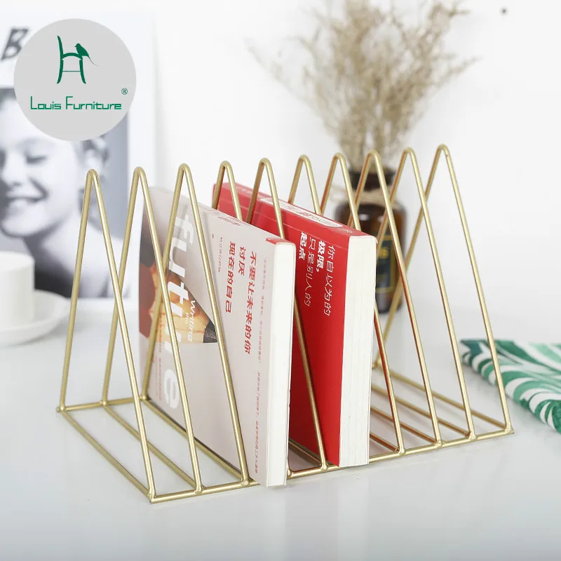 Louis Fashion Bookcases Nordic Desktop Iron Art Office Minimalist Magazine Storage Shelf Creative Book Stand
Louis Fashion Bookcases Nordic Desktop Iron Art Office Minimalist Magazine Storage Shelf Creative Book Stand