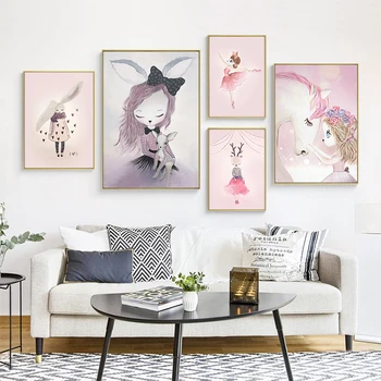 Home Decor Nordic Canvas Painting Wall Art Rabbit Girl F Pink Watercolor Print Kid Sweet Bedroom Living Room Poster Picture
Home Decor Nordic Canvas Painting Wall Art Rabbit Girl F Pink Watercolor Print Kid Sweet Bedroom Living Room Poster Picture