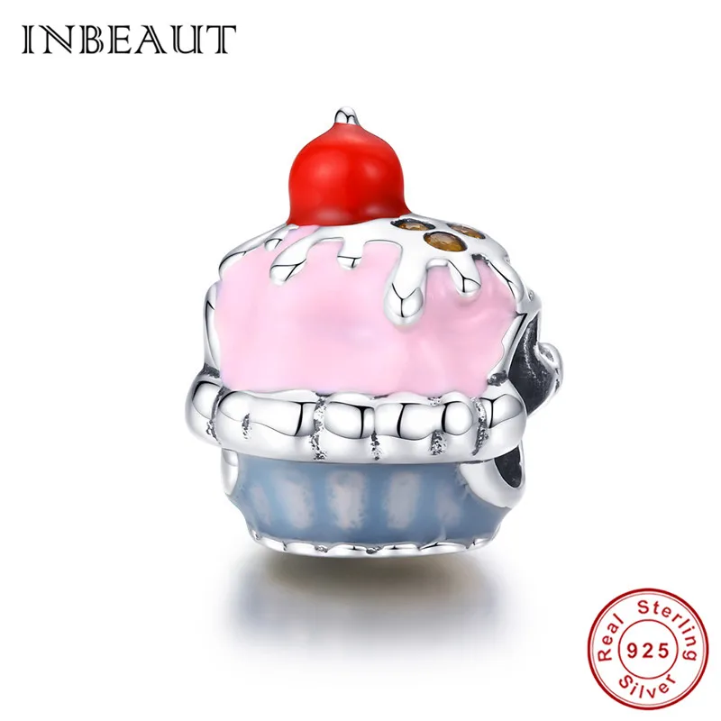 INBEAUT Original New Cute Fashion Dessert Cupcake Beads 100% 925 Sterling Silver Pink Cake Red Fruit Charm fit Pandora Bracelet
INBEAUT Original New Cute Fashion Dessert Cupcake Beads 100% 925 Sterling Silver Pink Cake Red Fruit Charm fit Pandora Bracelet