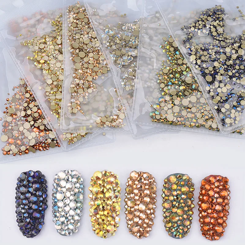 Multi-size Glass Nail Rhinestones For Nails Art Decorations Crystals Charms 3D Glitter Decorations Gems For DIY Nails
Multi-size Glass Nail Rhinestones For Nails Art Decorations Crystals Charms 3D Glitter Decorations Gems For DIY Nails