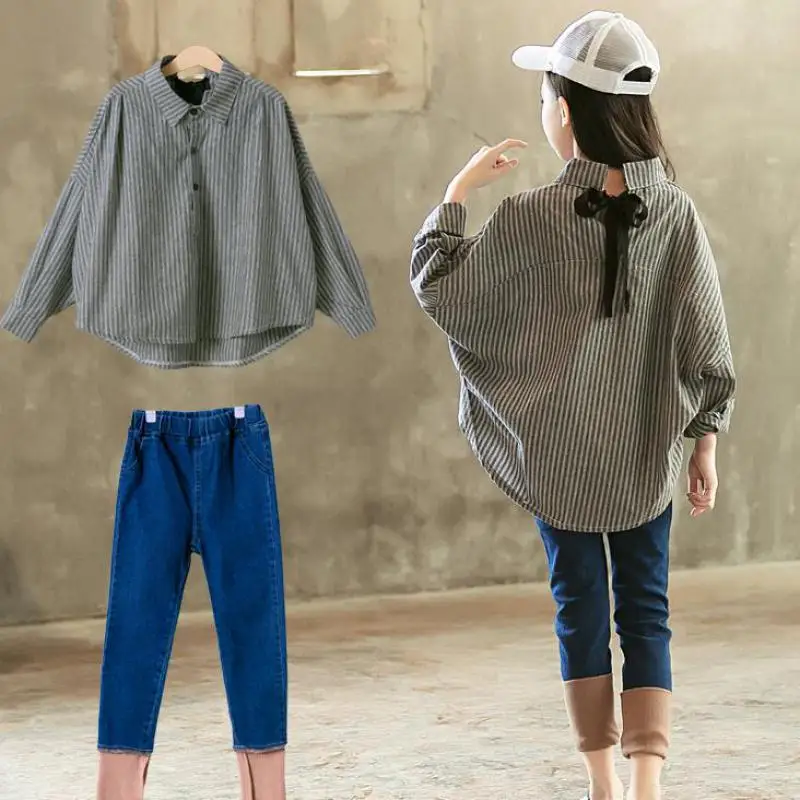 2019 Fashion Spring Children Clothes Set Teen Girls Clothing Suit Kids Girls Cute Princess Sets Striped Blouses Shirts + Jeans
2019 Fashion Spring Children Clothes Set Teen Girls Clothing Suit Kids Girls Cute Princess Sets Striped Blouses Shirts + Jeans