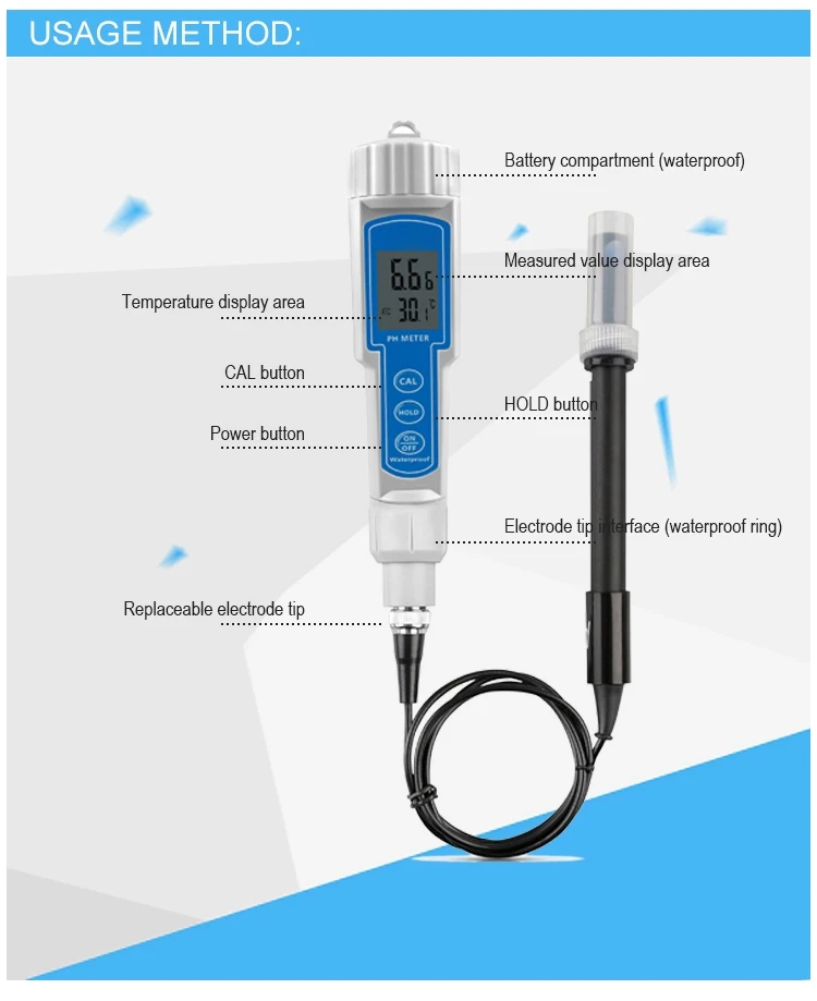 0.02pH high accuracy aquarium ph meter digital,include ph buffer powder and batteries
0.02pH high accuracy aquarium ph meter digital,include ph buffer powder and batteries
