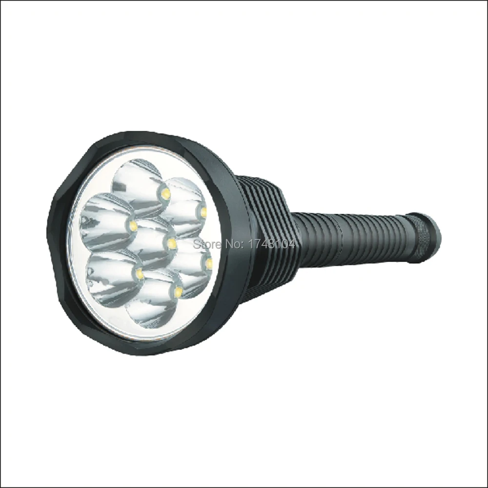 Free Shipping Black Flashlight 5 Modes 8000 Lumen UF-V7 7 * XM-L T6 LED Torch For Searching Camping Range To underwater
Free Shipping Black Flashlight 5 Modes 8000 Lumen UF-V7 7 * XM-L T6 LED Torch For Searching Camping Range To underwater