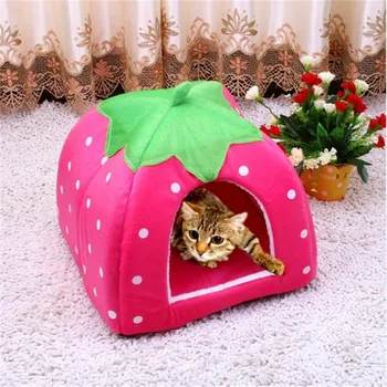 Cute Foldable Cat Small Puppy Kitten House Warm strawberry Cotton Pet Cat Bed Kennel Fleece Cozy Nest For Small Medium Cat Dog
Cute Foldable Cat Small Puppy Kitten House Warm strawberry Cotton Pet Cat Bed Kennel Fleece Cozy Nest For Small Medium Cat Dog