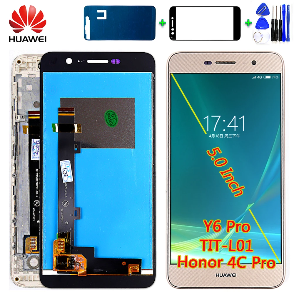 Huawei 5.0 inch LCD display for Huawei honor 4c pro TIT-L01 1280*720 touch screen Digitizer Assembly Frame with Free Tools
Huawei 5.0 inch LCD display for Huawei honor 4c pro TIT-L01 1280*720 touch screen Digitizer Assembly Frame with Free Tools