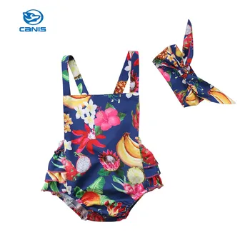 Baby Fruit Printed Romper+Headband 2PCS 2018 Summer Newborn Baby Girls Clothes Backless Jumpsuit Romper Kids Sunsuit Outfits
Baby Fruit Printed Romper+Headband 2PCS 2018 Summer Newborn Baby Girls Clothes Backless Jumpsuit Romper Kids Sunsuit Outfits