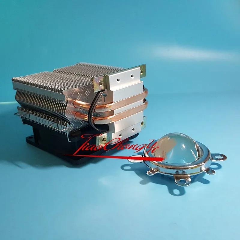 Description Picture 4 of item50-100W high power LED radiator tube CPU fan + lens reflector cup fixing ring New