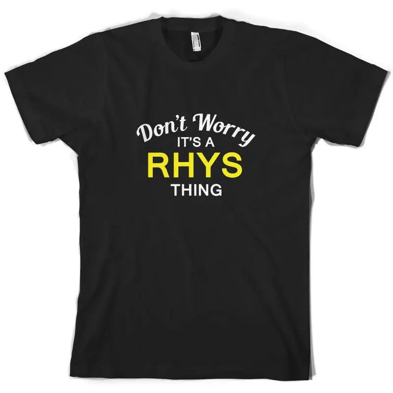 Фото Не волнуйтесь это вещь RHYS! -Мужская футболка-Семейная Футболка с принтом имени на