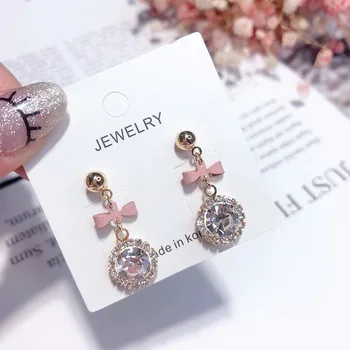 MENGJIQIAO 2018 Korean New Round Crystal Pendant Drop Earrings For Women Fashion Sweet Bowknot Brincos Cute Gift
MENGJIQIAO 2018 Korean New Round Crystal Pendant Drop Earrings For Women Fashion Sweet Bowknot Brincos Cute Gift
