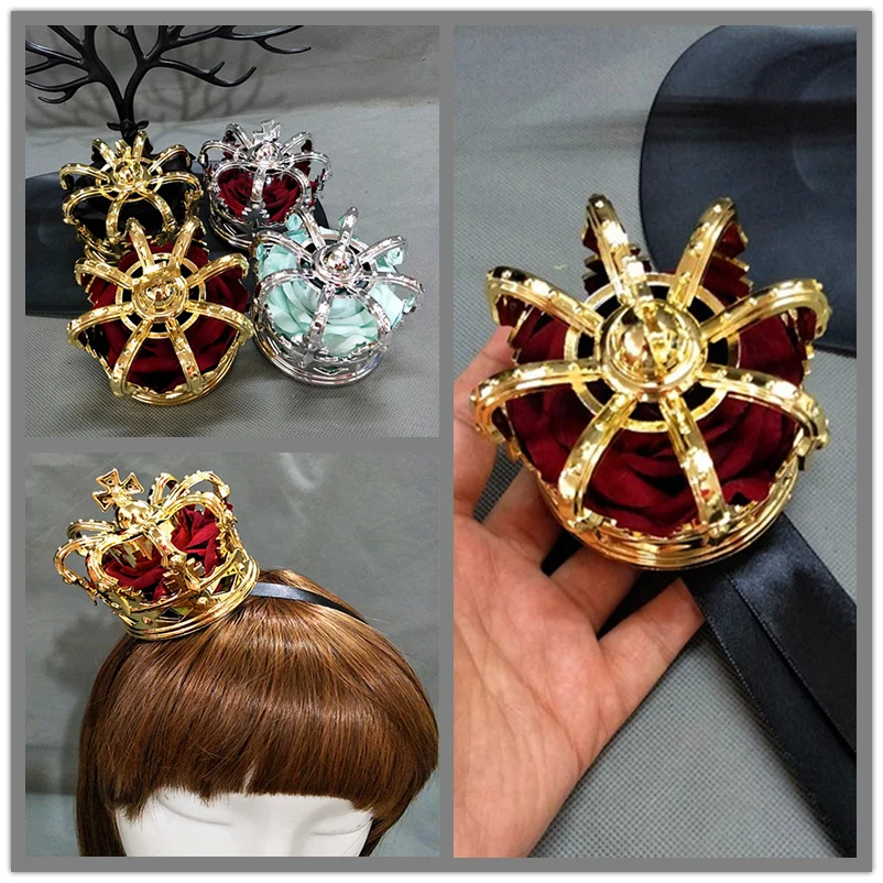 Halloween Gothic Lolita Cosplay Accessory Handmade Imperial Crown Rose Headband Hairpin Headwear Prop
Halloween Gothic Lolita Cosplay Accessory Handmade Imperial Crown Rose Headband Hairpin Headwear Prop