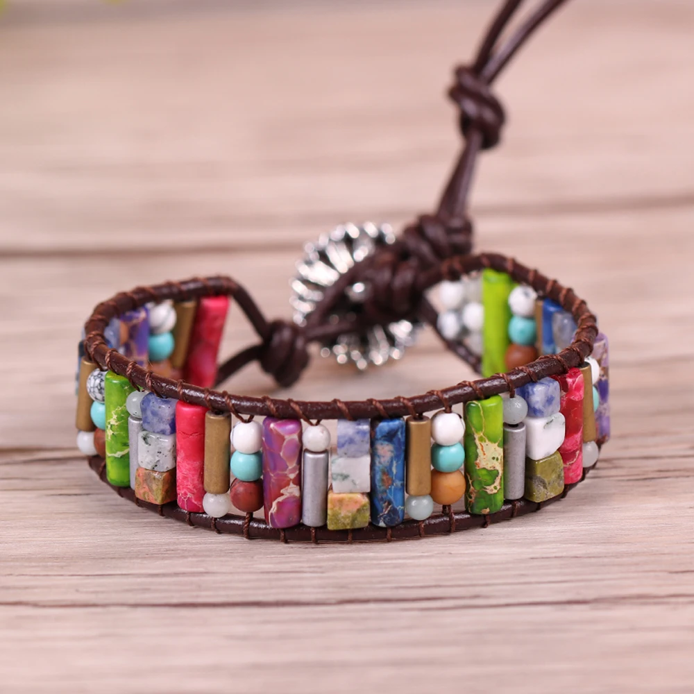 2019 New Arrival Natural Stone Chakra Wrap Leather Bracelets & Bangles Handmade Charm Bracelet For Women Bijoux Femme
2019 New Arrival Natural Stone Chakra Wrap Leather Bracelets & Bangles Handmade Charm Bracelet For Women Bijoux Femme