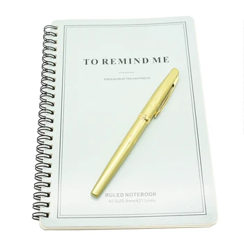 Business metal fountain pen student pen 60 page quality small fresh coil notebook school office supplies stationery set 1 set
Business metal fountain pen student pen 60 page quality small fresh coil notebook school office supplies stationery set 1 set