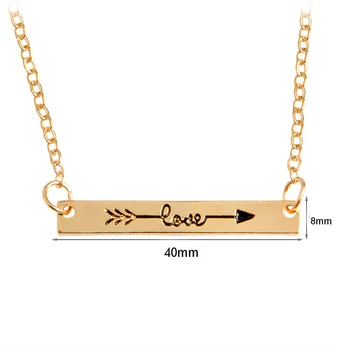 Arrow Love Bar Necklace For Lover Boyfriend Girlfriend Gift Stainless Steel Jewelry Charm Pendant Necklace Clavicular Chain
Arrow Love Bar Necklace For Lover Boyfriend Girlfriend Gift Stainless Steel Jewelry Charm Pendant Necklace Clavicular Chain