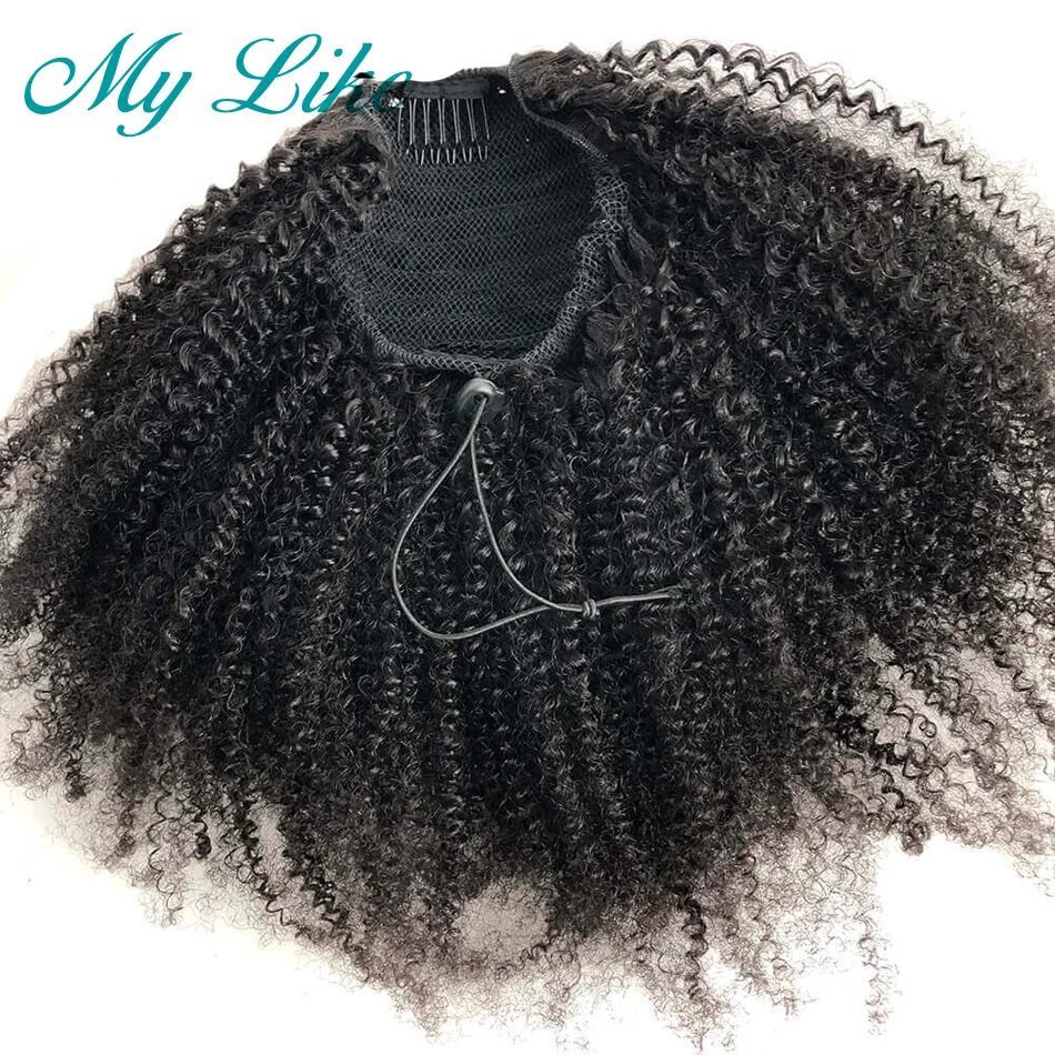 MY Like Malaysian Kinky Curly Drawstring Ponytail Human Hair Clip in Hair Extension Natural Black 1 Piece Ponytail for Women
MY Like Malaysian Kinky Curly Drawstring Ponytail Human Hair Clip in Hair Extension Natural Black 1 Piece Ponytail for Women