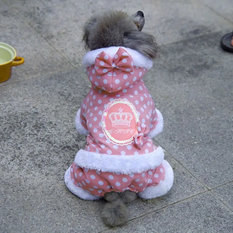 Dog Winter Four Leg Coat Warm Winter Jacket Pets Dogs Dot Bow Hoodies Clothes Clothes for Doggies
Dog Winter Four Leg Coat Warm Winter Jacket Pets Dogs Dot Bow Hoodies Clothes Clothes for Doggies