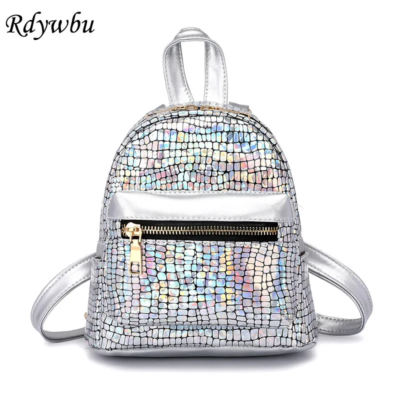 Rdywbu Shining Laser Hologram Backpack Women Fashion Holographic Travel Bag Girls Luminous Stone PU Leather School Bags B162
Rdywbu Shining Laser Hologram Backpack Women Fashion Holographic Travel Bag Girls Luminous Stone PU Leather School Bags B162