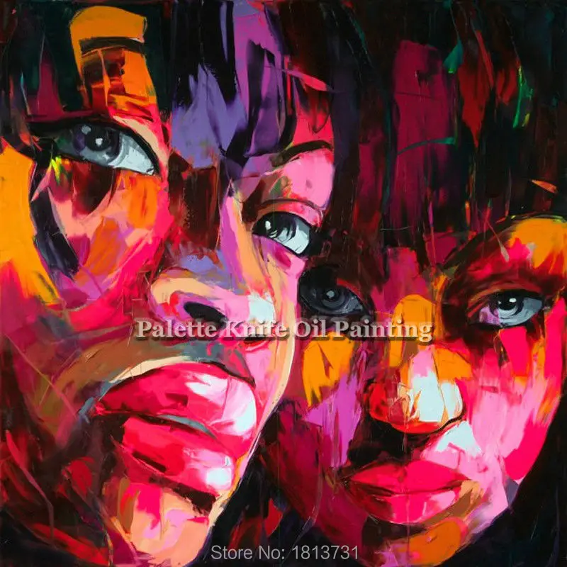 Hand painted Francoise Nielly Palette knife portrait Face Oil painting Character figure canva wall Art picture for living room54
Hand painted Francoise Nielly Palette knife portrait Face Oil painting Character figure canva wall Art picture for living room54