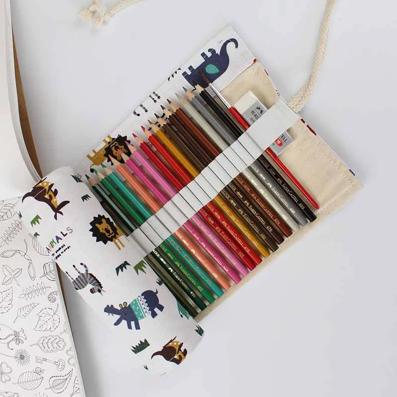 Pencil Case School Canvas Roll Pouch Comestic Makeup Brush Case Pencil Curtain Bag Cartoon Printed E2S
Pencil Case School Canvas Roll Pouch Comestic Makeup Brush Case Pencil Curtain Bag Cartoon Printed E2S