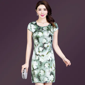 Summer Real Spot Women Straight Floral Dress Luxury Women Dress Xxxxl Plus Size Fashion Print Formal Slim Middle Aged Mum
Summer Real Spot Women Straight Floral Dress Luxury Women Dress Xxxxl Plus Size Fashion Print Formal Slim Middle Aged Mum