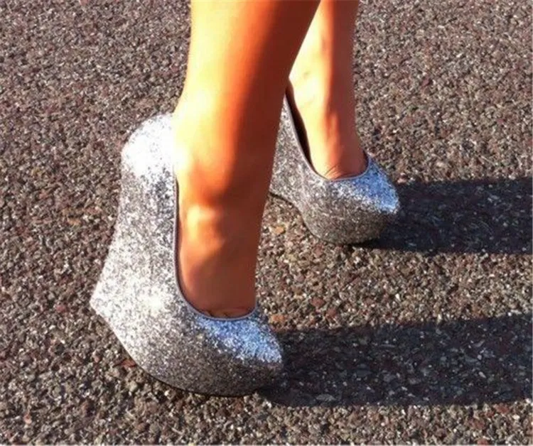 new fashion woman high platform wedge pumps bling bling shiny high wedge heel platform pumps custom make large size 45
new fashion woman high platform wedge pumps bling bling shiny high wedge heel platform pumps custom make large size 45