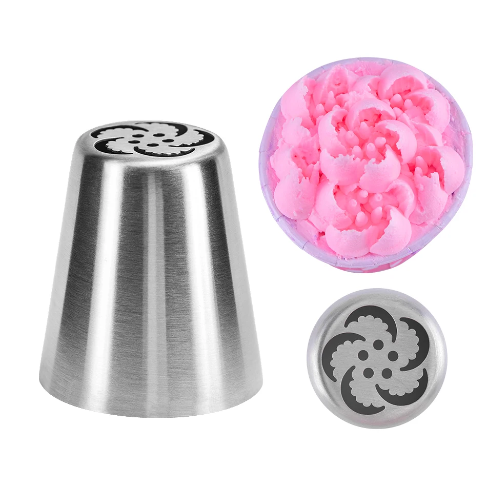 Cherry Flower Stainless Steel Cake Nozzles DIY Russian Icing Piping Nozzle Fondant Cake Decorating Mold Cake Pastry Tips
Cherry Flower Stainless Steel Cake Nozzles DIY Russian Icing Piping Nozzle Fondant Cake Decorating Mold Cake Pastry Tips