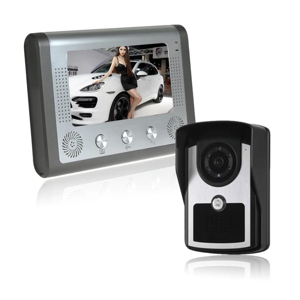 Doorbell camera Wired video intercom doorbell Villa intercom system door lock Infrared night vision camera 7 inch screen monitor
Doorbell camera Wired video intercom doorbell Villa intercom system door lock Infrared night vision camera 7 inch screen monitor