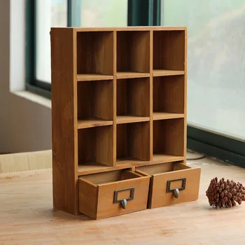 Zakka retro wood desktop drawer type storage cabinet cabinet multifunctional storage box display cabinet
Zakka retro wood desktop drawer type storage cabinet cabinet multifunctional storage box display cabinet