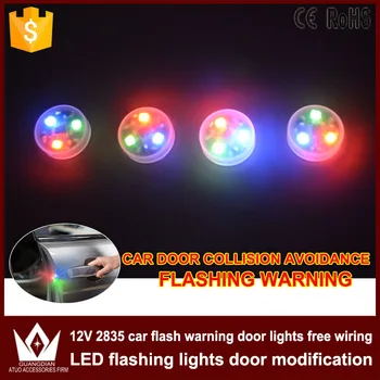 

Tcart Car LED Door Opened Flash Warning Signal Light Red Green Blue Wireless Decorative Avoid Crash Lamp For Mercedes Benz w124