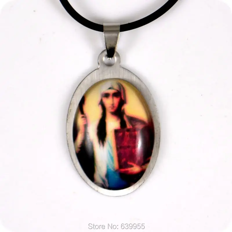 The Virgin Shepherdess Girl holding Bible Stainless Steel Pendant Necklace Catholic Christan Orthodox Fashion Religious jewelry
The Virgin Shepherdess Girl holding Bible Stainless Steel Pendant Necklace Catholic Christan Orthodox Fashion Religious jewelry