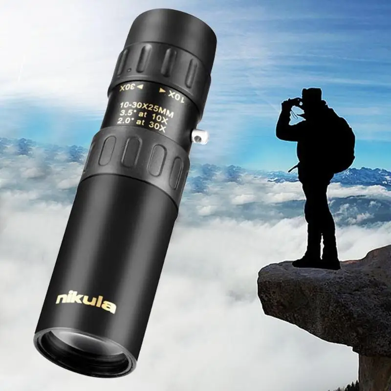 Outdoor Monocular Telescope 10-30x25 BAK4 Zoom for Hiking Camping Hunting | Инструменты