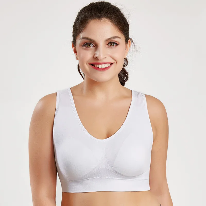 Plus Size 4XL 5XL 6XL Bras Women Seamless Solid Sport Bra With Pads Big Size Bralette Push Up Pure Brassiere Bra Vest Wireless
Plus Size 4XL 5XL 6XL Bras Women Seamless Solid Sport Bra With Pads Big Size Bralette Push Up Pure Brassiere Bra Vest Wireless