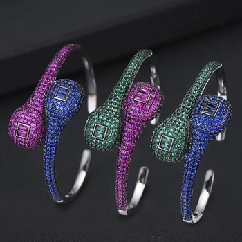 Trendy Women Opening Bracelet Indian Jewelry Aperture Bracelet fashion Unique Design Cubic Zirconia Inlaid Bracelets & Bangles
Trendy Women Opening Bracelet Indian Jewelry Aperture Bracelet fashion Unique Design Cubic Zirconia Inlaid Bracelets & Bangles