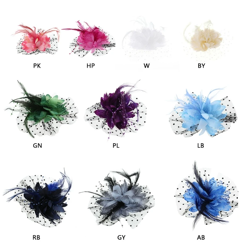 2018 Fashion 1 Pc Women Bridal Mesh Bow Feather Beads Wedding Fascinator Dot Veil Hair Clip Brooch Hot New Design 10 Colors
2018 Fashion 1 Pc Women Bridal Mesh Bow Feather Beads Wedding Fascinator Dot Veil Hair Clip Brooch Hot New Design 10 Colors