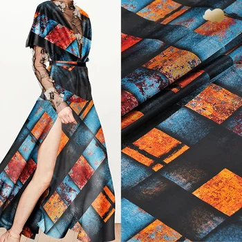 Retro digital printing silk organza satin fabric 140cm crisp translucent awning dress silk fabric wholesale silk cloth 
Retro digital printing silk organza satin fabric 140cm crisp translucent awning dress silk fabric wholesale silk cloth