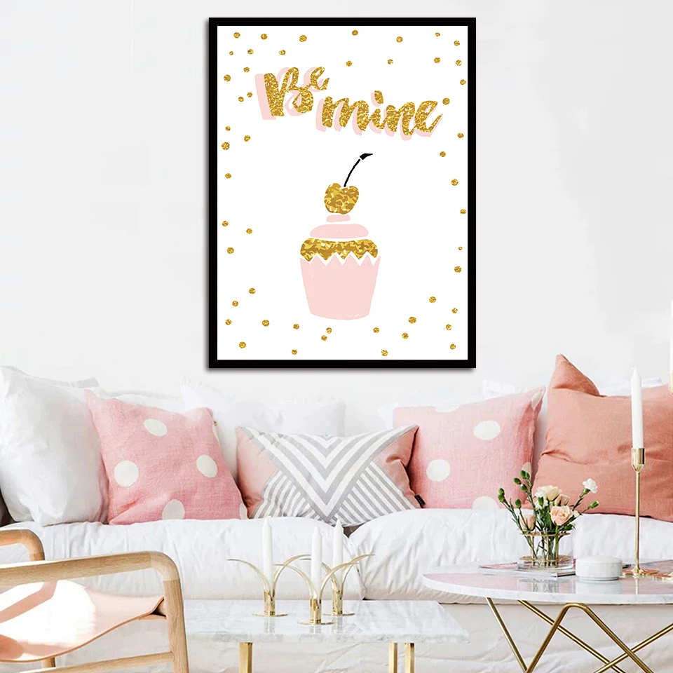 Prints Pictures Home Wall Art Modular Poster Nordic Simple Letters And Cupcakes Pink HD Painting On Canvas Living Room Decor
Prints Pictures Home Wall Art Modular Poster Nordic Simple Letters And Cupcakes Pink HD Painting On Canvas Living Room Decor