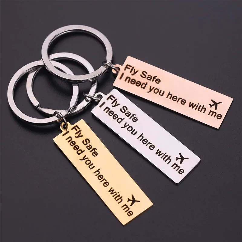 Customized Letter Valentine Gift Engraved Fly Safe Airplane Keychain For Women Men Pilot Flight Attendant Gift Fashion Keyring
Customized Letter Valentine Gift Engraved Fly Safe Airplane Keychain For Women Men Pilot Flight Attendant Gift Fashion Keyring