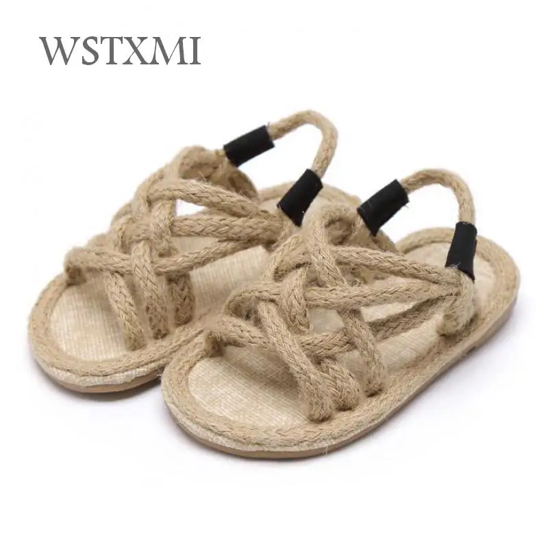 Summer Kids Hemp Rope Sandals for Girls Beach Shoes Fashion Baby Rome Sandals Soft Non-slip Children Casual Light Flat Sandals
Summer Kids Hemp Rope Sandals for Girls Beach Shoes Fashion Baby Rome Sandals Soft Non-slip Children Casual Light Flat Sandals