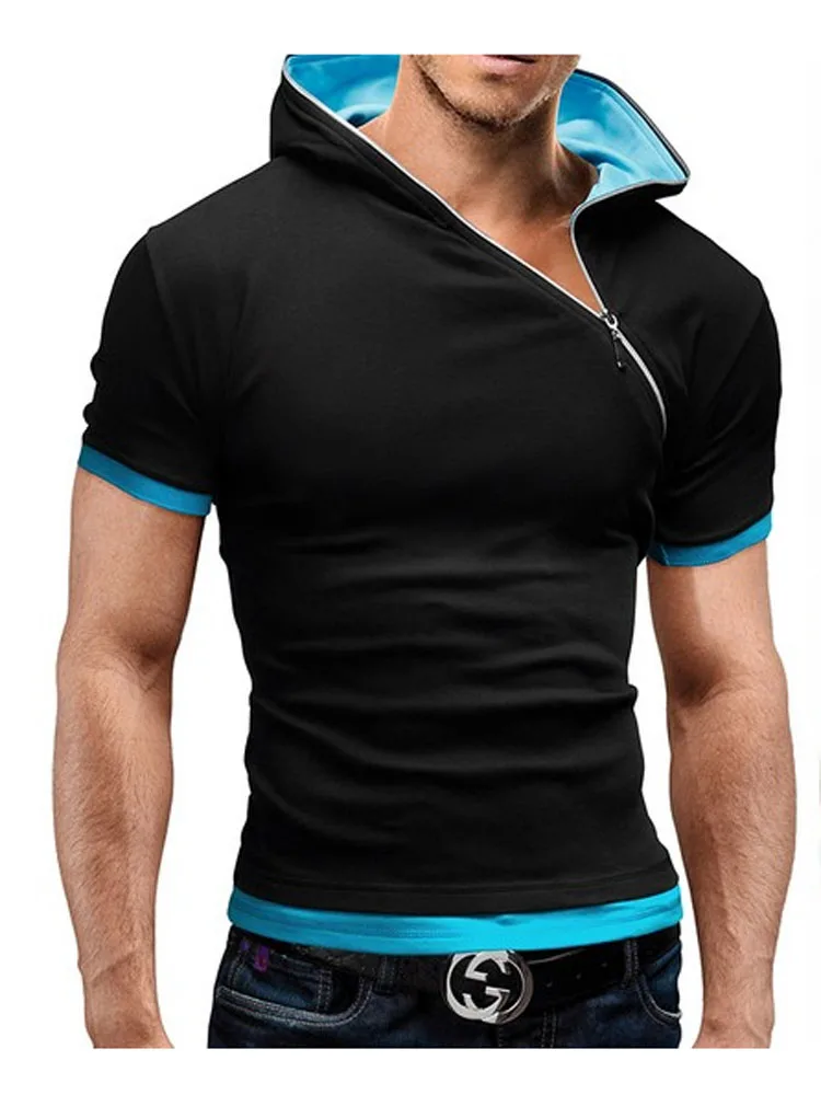 2017 Men's Hot Men's Short Sleeve T-Shirt Sleeve Hood Design Short Sleeve T-Shirt
2017 Men's Hot Men's Short Sleeve T-Shirt Sleeve Hood Design Short Sleeve T-Shirt