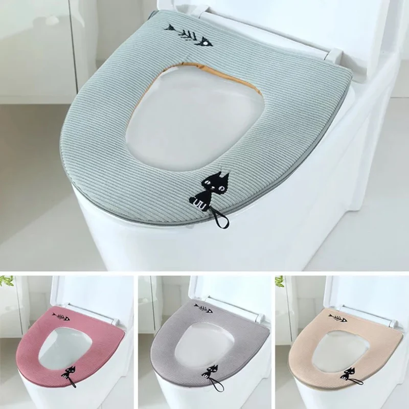 Handle Toilet seat Cover Household Decoration Universal Winter Thick Toilet Seat Zipper Bathroom Accessories
Handle Toilet seat Cover Household Decoration Universal Winter Thick Toilet Seat Zipper Bathroom Accessories