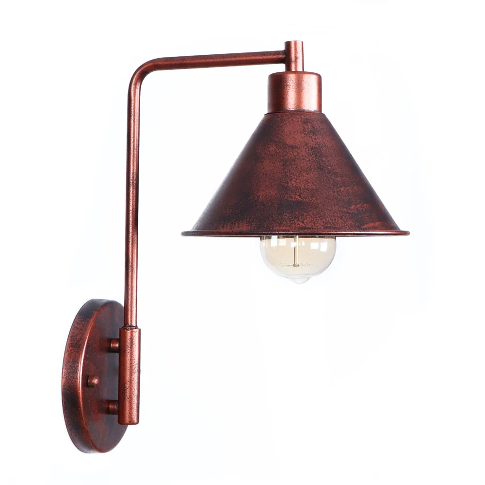 Rusty American Village Wall Lamp E27 Bulb with lampshade Iron restaurant led wall lamp Bedroom wall light RWL0028
Rusty American Village Wall Lamp E27 Bulb with lampshade Iron restaurant led wall lamp Bedroom wall light RWL0028