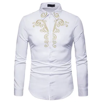 Embroidery Print Male Fall Shirt Noble Style Gentleman Dinner Elegant Blouse Long Sleeve Men Vintage Clothes Slim Blusa New 2020
Embroidery Print Male Fall Shirt Noble Style Gentleman Dinner Elegant Blouse Long Sleeve Men Vintage Clothes Slim Blusa New 2020