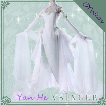VOCALOID Vsinger Yan He Cosplay Costume White Flower Marriage Cheongsam Wedding Dress Lolita Party Uniforms Dresses Costumes
VOCALOID Vsinger Yan He Cosplay Costume White Flower Marriage Cheongsam Wedding Dress Lolita Party Uniforms Dresses Costumes