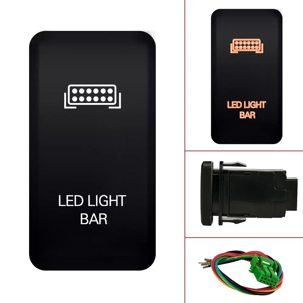 Push Switch White Sasquatch LED Light For Toyota FJ Cruiser 2007-2014