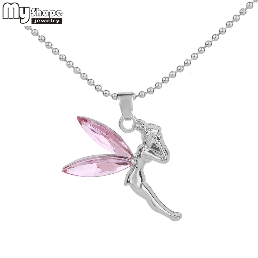 My shape Fashion Shining Big Pink Crystals Fairy Tinkerbell Shape Pendant Necklace Jewelry for children Gift With Ball Chain
My shape Fashion Shining Big Pink Crystals Fairy Tinkerbell Shape Pendant Necklace Jewelry for children Gift With Ball Chain