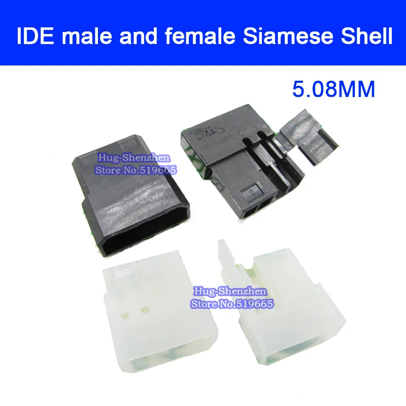 Power double head 4P IDE one-piece plastic shell male and female integrated half open IDE 4Pin Power Connector 5.08mm
Power double head 4P IDE one-piece plastic shell male and female integrated half open IDE 4Pin Power Connector 5.08mm