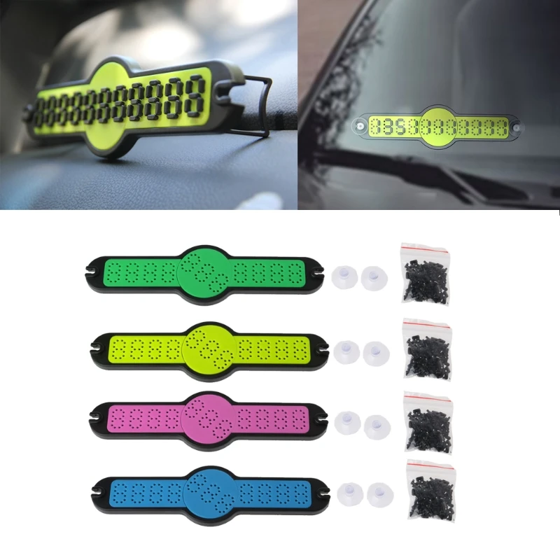 DIY Telephone Number Card Car Sticker with Suction Cups and Auto Holder License Plate 4 Colors Car Style Temporary Parking Card
DIY Telephone Number Card Car Sticker with Suction Cups and Auto Holder License Plate 4 Colors Car Style Temporary Parking Card