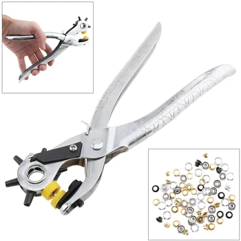 Multi-function Portable 6 Sized Heavy Duty Revolving Leather Belt Holes Punch Hand Pliers Tool with Eyelets Tool Accessories
Multi-function Portable 6 Sized Heavy Duty Revolving Leather Belt Holes Punch Hand Pliers Tool with Eyelets Tool Accessories