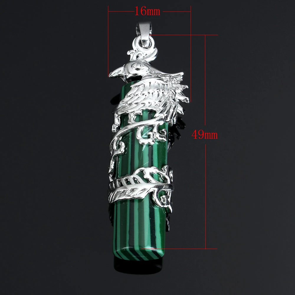YYW New Genuine 3D Natural Quartz Crystal Sea Opal Stone Dragon Phoenix Pendant DIY Making for Necklace
YYW New Genuine 3D Natural Quartz Crystal Sea Opal Stone Dragon Phoenix Pendant DIY Making for Necklace