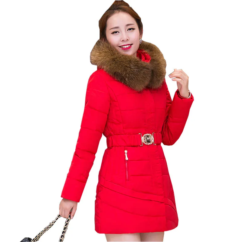 Winter jacket women 2017 winter new women's long down padded cotton jacket Women Slim big hair collar coat belt vestidos NZ030
Winter jacket women 2017 winter new women's long down padded cotton jacket Women Slim big hair collar coat belt vestidos NZ030